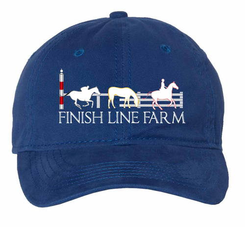 Finish Line Farm - Classic Unstructured Baseball Cap (Small Fit & Regular)