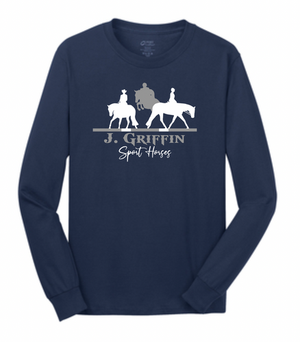 J. Griffin Sport Horses - Gildan® - Ultra Cotton® 100% Cotton Long Sleeve T-Shirt - Screen Printed