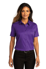 Load image into Gallery viewer, Port Authority® Ladies Short Sleeve SuperPro React ™ Twill Shirt
