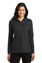 Load image into Gallery viewer, Port Authority® Ladies Silk Touch™ Long Sleeve Polo