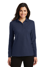 Load image into Gallery viewer, Port Authority® Ladies Silk Touch™ Long Sleeve Polo