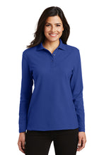 Load image into Gallery viewer, Port Authority® Ladies Silk Touch™ Long Sleeve Polo