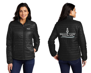 Brook View Stables Packable Puffy Jacket (Men's, Ladies)