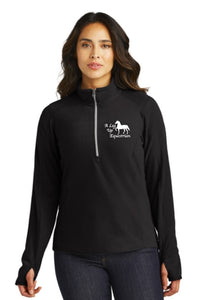 A Leg Up Equestrian - Port Authority® Ladies Microfleece 1/2-Zip Pullover