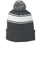 Load image into Gallery viewer, Sport-Tek® Stripe Pom Pom Beanie