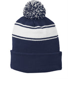 Load image into Gallery viewer, Sport-Tek® Stripe Pom Pom Beanie