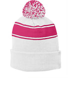 Load image into Gallery viewer, Sport-Tek® Stripe Pom Pom Beanie