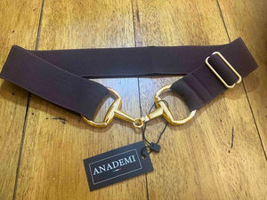 Anademi Gold Bit Buckle Stretch Belts