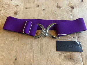 Anademi Silver Stirrup Buckle Stretch Belts