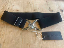 Load image into Gallery viewer, Anademi Silver Stirrup Buckle Stretch Belts