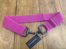 Load image into Gallery viewer, Anademi Black Bit Buckle Stretch Belts
