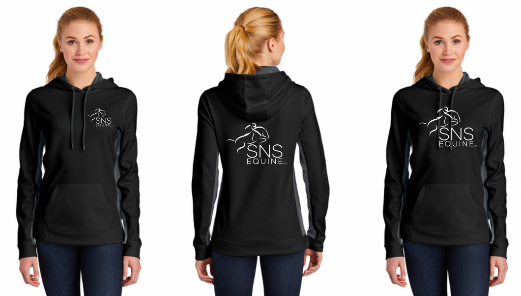 SNS Equine LLC - Sport-Tek® Sport-Wick® Fleece Colorblock Hooded Pullover (Ladies, Men's, Youth)