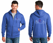 Load image into Gallery viewer, Blue Iris Equestrian - Core Fleece Full-Zip Hooded Sweatshirt