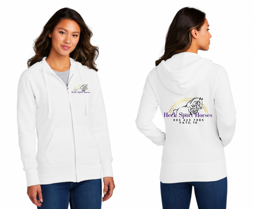 Heck Sport Horses - Port & Company® Core Fleece Full-Zip Hooded Sweatshirt