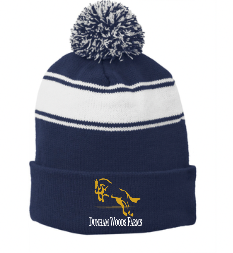 Dunham Woods Farms - Sport-Tek® Stripe Pom Pom Beanie