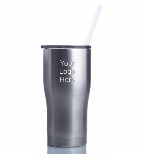 20OZ MODERN CURVE TUMBLER W/ STRAW