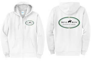 Bull Run Equestrian Center - Port & Company® Core Fleece Full-Zip Hooded Sweatshirt - SCREEN PRITNED