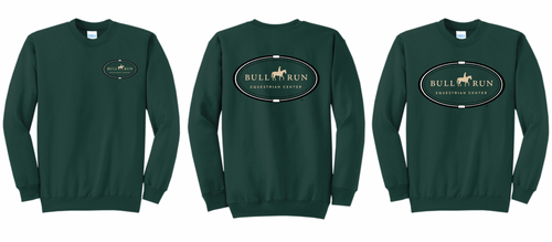 Bull Run Equestrian Center - Port & Company® Core Fleece Crewneck Sweatshirt (Youth & Adult) - SCREEN PRITNED