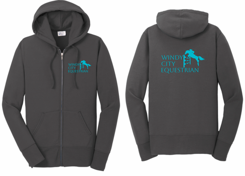 Windy City Equestrian - Port & Company® Core Fleece Full-Zip Hooded Sweatshirt (Ladies, Men's, Youth)