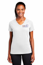 Load image into Gallery viewer, USLA - Sport-Tek® Ladies Ultimate Performance V-Neck