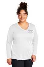 Load image into Gallery viewer, Legacy River Equestrian Center - Sport-Tek® Women&#39;s Long Sleeve PosiCharge® Competitor™ V-Neck Tee