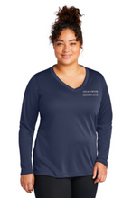 Load image into Gallery viewer, Legacy River Equestrian Center - Sport-Tek® Women&#39;s Long Sleeve PosiCharge® Competitor™ V-Neck Tee