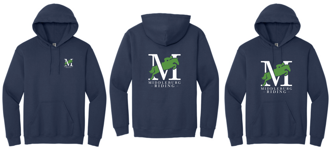 Middleburg Riding - Port & Company® Core Fleece Pullover Hooded Sweatshirt - Screen Printed