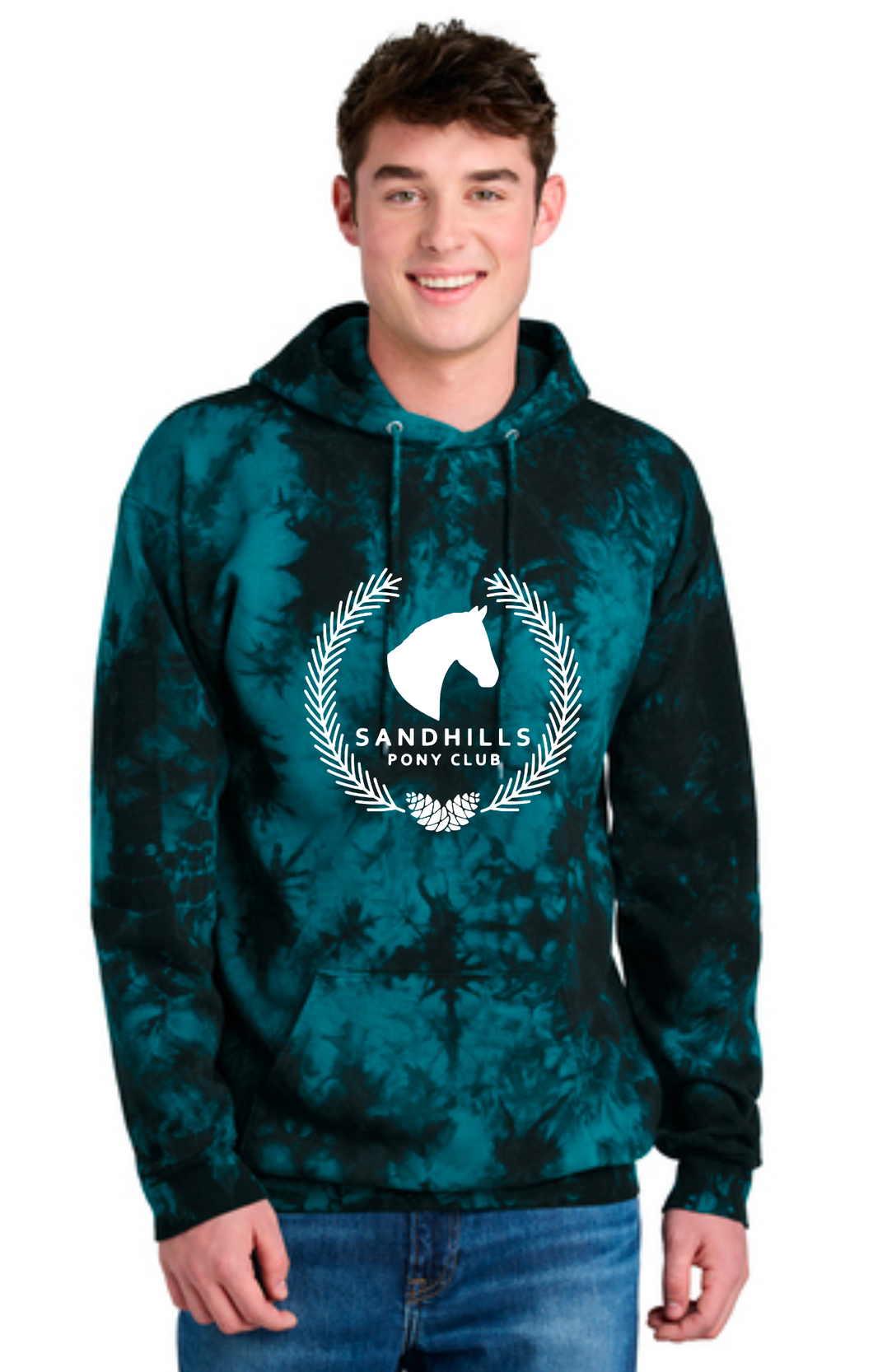 Sandhills Pony Club - Port & Company® Crystal Tie-Dye Pullover Hoodie