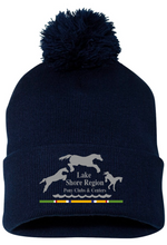Load image into Gallery viewer, Lakeshore Region Pony Club - Sportsman - 12&quot; Knit Beanie (POM &amp; NO POM)
