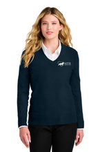 Load image into Gallery viewer, MTR - Horses That Heal - Port Authority® Easy Care V-Neck Sweater (Men&#39;s, Women&#39;s)