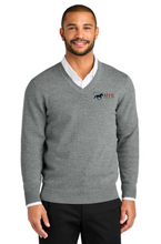 Load image into Gallery viewer, MTR - Horses That Heal - Port Authority® Easy Care V-Neck Sweater (Men&#39;s, Women&#39;s)