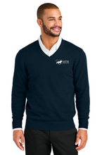 Load image into Gallery viewer, MTR - Horses That Heal - Port Authority® Easy Care V-Neck Sweater (Men&#39;s, Women&#39;s)