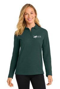 MTR - Horses That Heal - Port Authority® Silk Touch™ Long Sleeve Polo (Men's & Ladies)