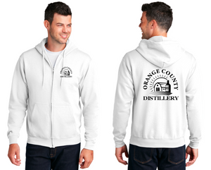 Orange County Distillery- Port & Company® Core Fleece Full-Zip Hooded Sweatshirt (Men's, Ladies, Youth)