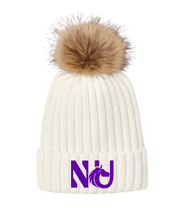 Load image into Gallery viewer, Northwestern University Equestrian Team - Port Authority® Faux Fur Pom Beanie