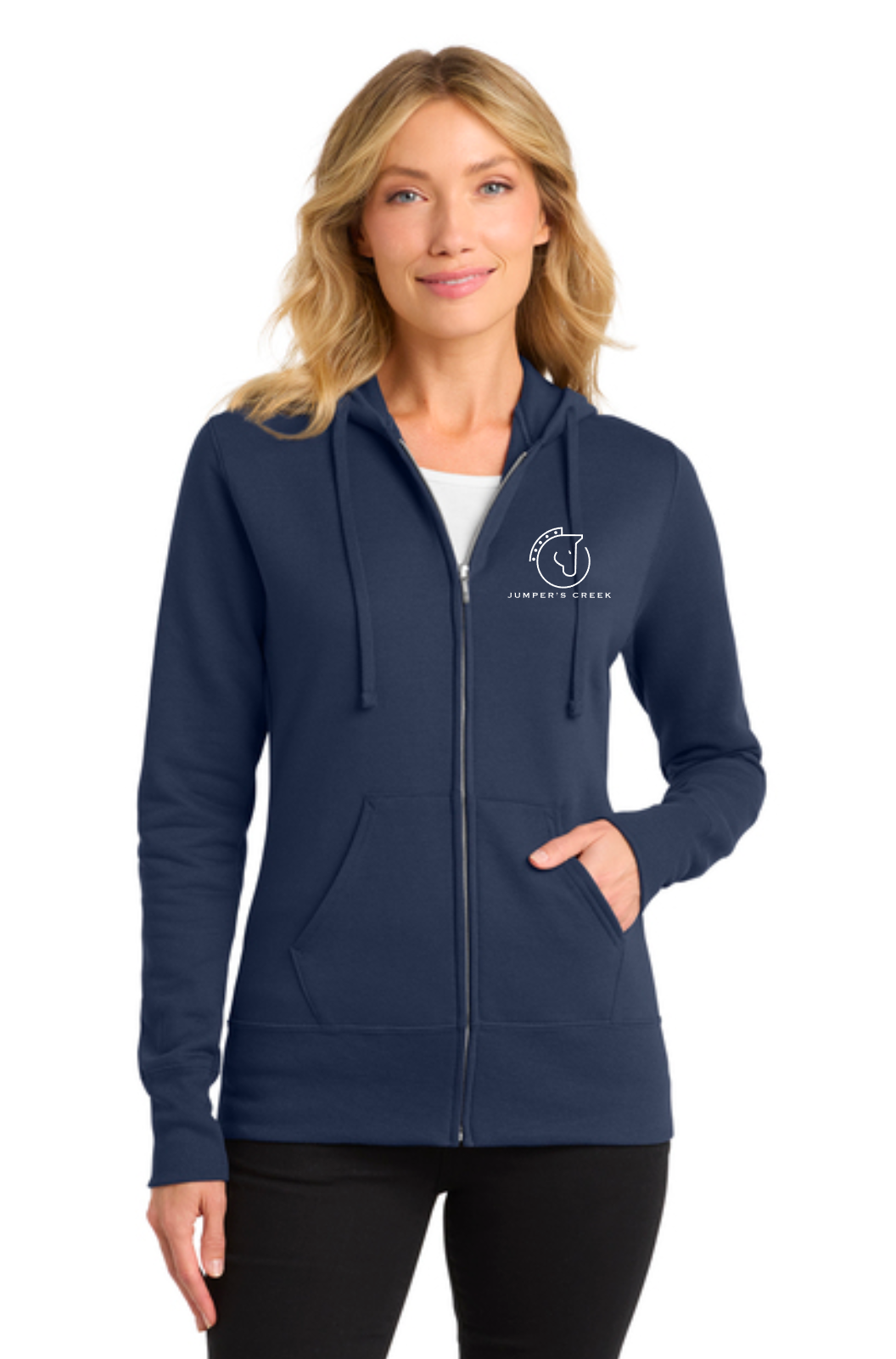 Jumper's Creek - Port & Co™ Women's Core Fleece Full-Zip Hooded Sweatshirt