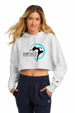 Load image into Gallery viewer, Impact Creative Arts Academy - Champion® Women’s Reverse Weave® Cropped Cut-Off Hooded Sweatshirt