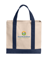 Load image into Gallery viewer, Great Brook School - Port Authority® Cotton Canvas Two-Tone Tote