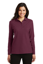 Load image into Gallery viewer, Port Authority® Ladies Silk Touch™ Long Sleeve Polo