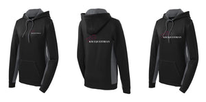 KM Equestrian - Sport-Tek® Sport-Wick® Fleece Colorblock Hooded Pullover