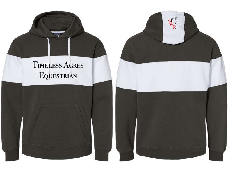 Timeless Acres Equestrian - Varsity Fleece Colorblocked Hooded Sweatshirt