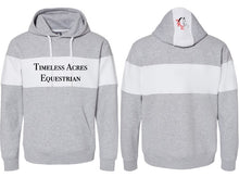 Load image into Gallery viewer, Timeless Acres Equestrian - Varsity Fleece Colorblocked Hooded Sweatshirt