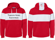 Load image into Gallery viewer, Timeless Acres Equestrian - Varsity Fleece Colorblocked Hooded Sweatshirt