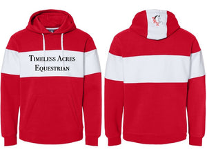 Timeless Acres Equestrian - Varsity Fleece Colorblocked Hooded Sweatshirt