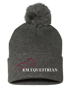 KM Equestrian - Sportsman - Pom-Pom 12" Knit Beanie