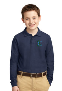 TCE Port Authority® Youth Silk Touch™ Long Sleeve Polo