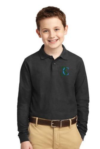 TCE Port Authority® Youth Silk Touch™ Long Sleeve Polo