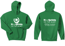 Load image into Gallery viewer, Hoofprints on the Heart - Youth Hooded Sweatshirt