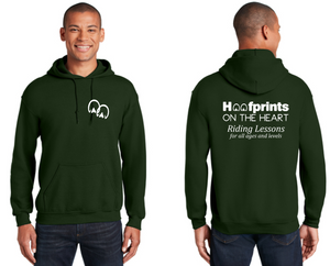 Hoofprints on the Heart - Adult Hooded Sweatshirt