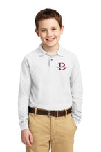 Load image into Gallery viewer, Burnett Farm Port Authority® Youth Silk Touch™ Long Sleeve Polo